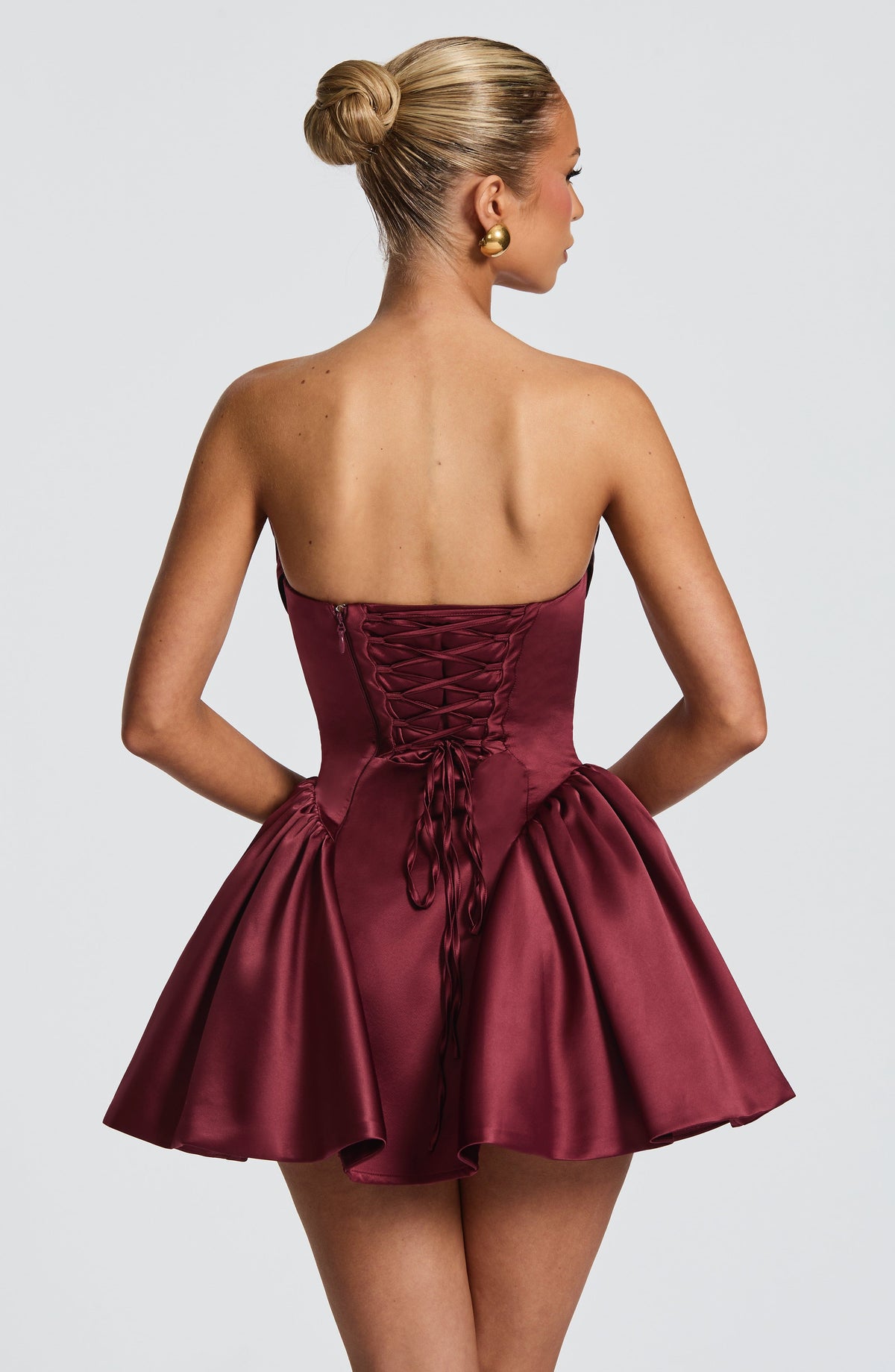 R.F Women's Dress Trinity Cherry Lacquer Satin Party