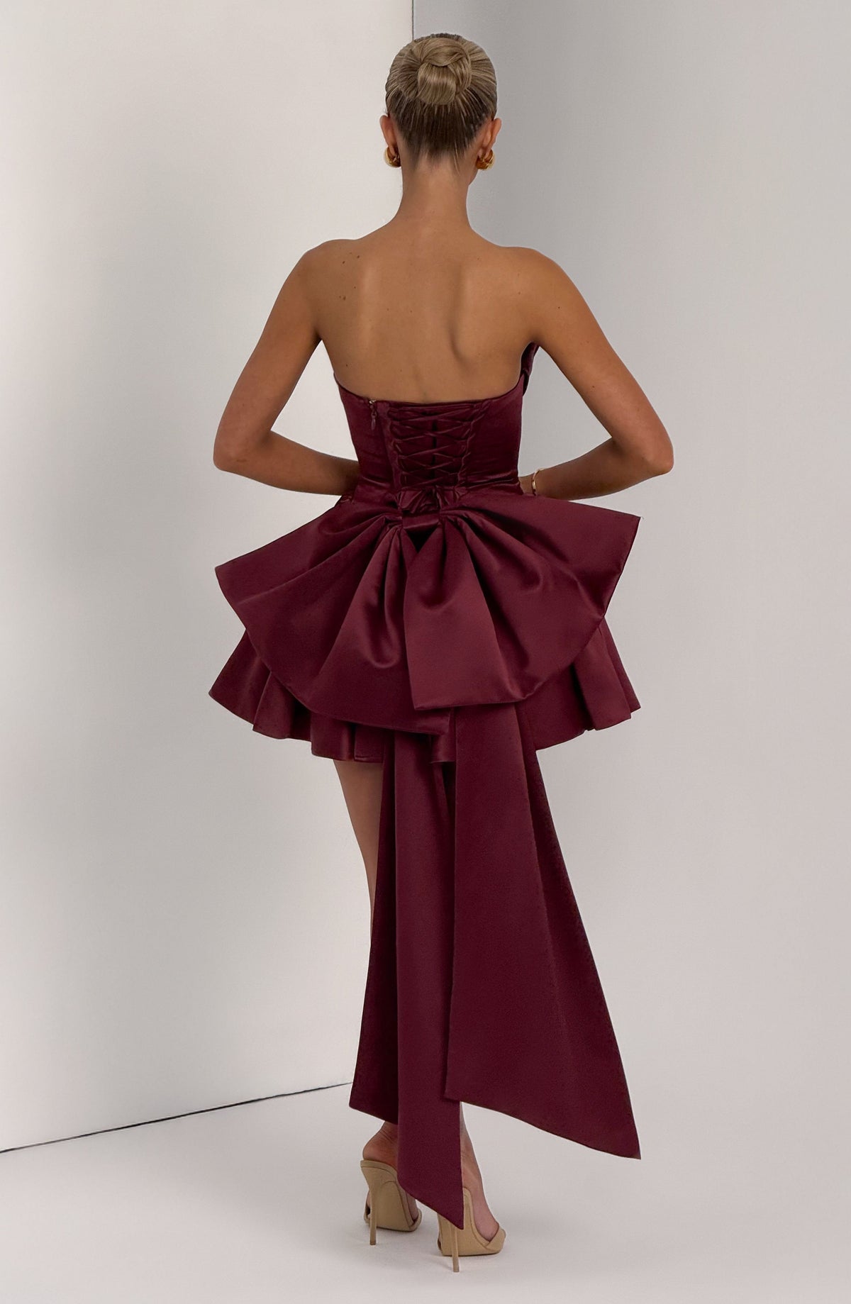 R.F Women's Dress Trinity Cherry Lacquer Satin Party